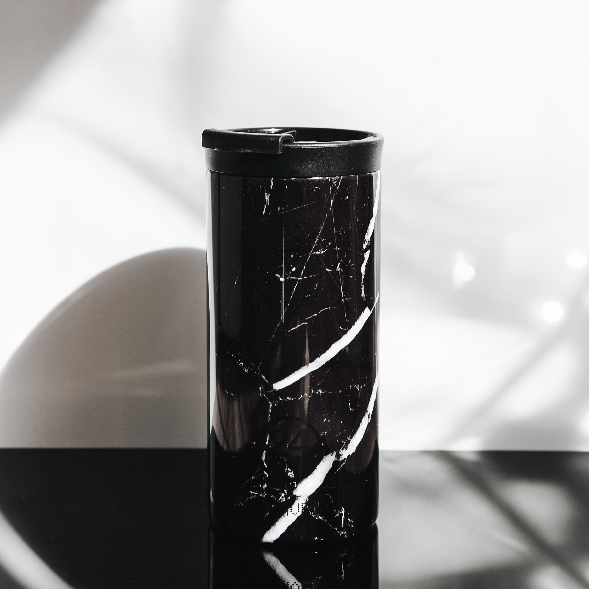 Travel Tumbler | Black Marble - 600 ml